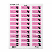 Cute Retro Black Cat Cartoon Tekening Etiket (Full Sheet)