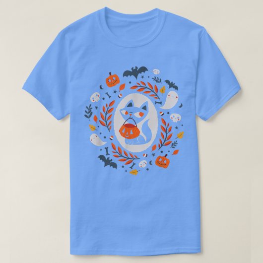 Cute Retro Black Cat Fall Halloween T-shirt (Design voorkant)