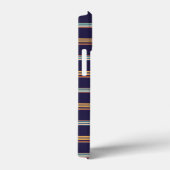 Cute retro blauwe strepen Case-Mate iPhone case (Achterkant / Rechts)