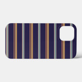 Cute retro blauwe strepen Case-Mate iPhone case (Achterkant (horizontaal))