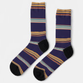 Cute retro blauwe strepen sokken (Links)