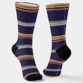 Cute retro blauwe strepen sokken (Gebogen)