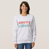 Cute Retro Blijde Kerst Trui (Voorkant volledig)