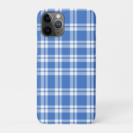 Cute Retro Blue Gingham Plaid Pattern Case-Mate iPhone Case (Achterkant)