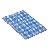 Cute Retro Blue Gingham Plaid Pattern Notitieboek (Rechterzijde)