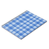 Cute Retro Blue Gingham Plaid Pattern Notitieboek (Linkerzijde)