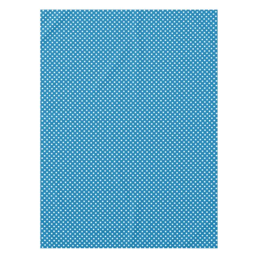 Cute Retro Blue White Polka Dot Pattern Tafelkleed (Voorkant)