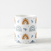 Cute Retro Boho Celestial Pattern Personalized Koffiemok (Center)