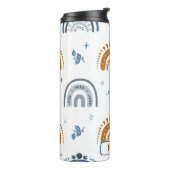 Cute Retro Boho Celestial Pattern Personalized Thermosbeker (Gedraaid links)