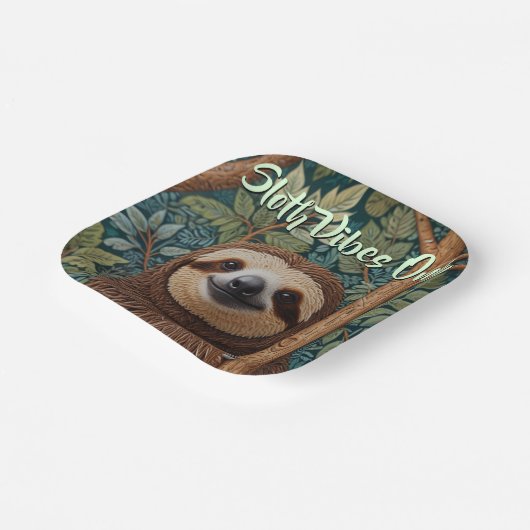Cute retro boho Sloth Hang in there sloth vibes  Papieren Bordje (Gebogen)