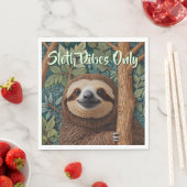 Cute retro boho Sloth Hang in there sloth vibes Servet (Insitu)