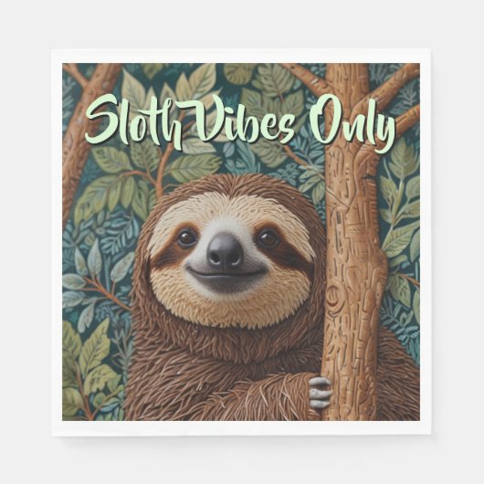 Cute retro boho Sloth Hang in there sloth vibes Servet (Voorkant)