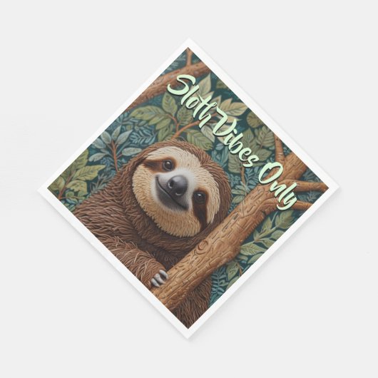 Cute retro boho Sloth Hang in there sloth vibes  Servet (Hoek)