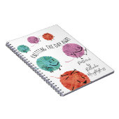 Cute retro breinnaaldpatroon notebook notitieboek (Rechterzijde)