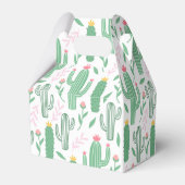 Cute Retro Cactus Succulent Floral Baby shower Bedankdoosjes (Achterkant)