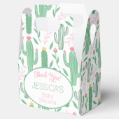Cute Retro Cactus Succulent Floral Baby shower Bedankdoosjes (Geopend)