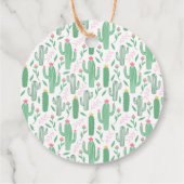 Cute Retro Cactus Succulent Floral Baby shower Bedankjes Labels (Achterkant)