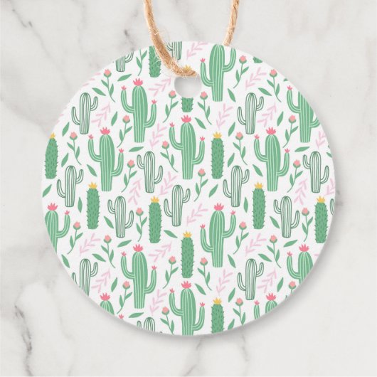 Cute Retro Cactus Succulent Floral Baby shower Bedankjes Labels (Achterkant)