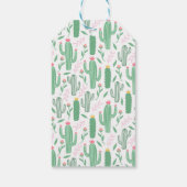 Cute Retro Cactus Succulent Floral Baby shower Cadeaulabel (Achterkant)