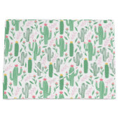 Cute Retro Cactus Succulent Floral Baby shower Groot Cadeauzakje (Voorkant)