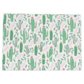 Cute Retro Cactus Succulent Floral Baby shower Groot Cadeauzakje (Achterkant)