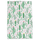 Cute Retro Cactus Succulent Floral Baby shower Medium Cadeauzakje (Voorkant)