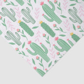 Cute Retro Cactus Succulent Floral Baby shower Tissuepapier (Detail)