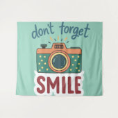 Cute Retro Camera Sticker Wandkleed (Voorkant (horizontaal))