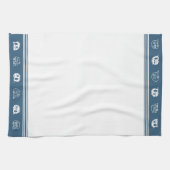 Cute Retro Campers in Blue and White Theedoek (Horizontaal)