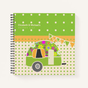 Cute Retro Campervan BUCKET LIST Couples Custom Notitieboek