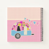 Cute Retro Campervan BUCKET LIST Couples Custom Notitieboek (Achterkant)