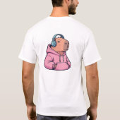 Cute Retro Capybara-trui Cartoon T-shirt (Achterkant)