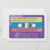 Cute retro cassette-uitnodiging kaart (Voorkant)