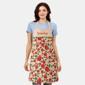 Cute Retro Cherries Fruit Orchard Pattern Schort (Gedragen)
