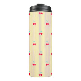 Cute Retro Cherry Pattern Retro Pop Thermosbeker