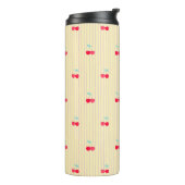Cute Retro Cherry Pattern Retro Pop Thermosbeker (Gedraaid links)