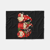 Cute Retro Chocolate Hot Cocoa Mug Funny Gnomes Ch Fleece Deken (Voorkant (Horizontaal))
