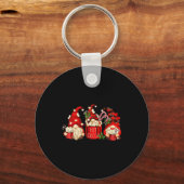 Cute Retro Chocolate Hot Cocoa Mug Funny Gnomes Ch Sleutelhanger (Voorkant)