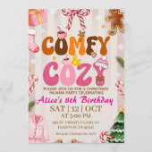 Cute Retro Christmas Pajama Party Girl Kaart (Voorkant)