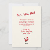 Cute Retro Christmas Santa Feestdagenkaart (Achterkant)