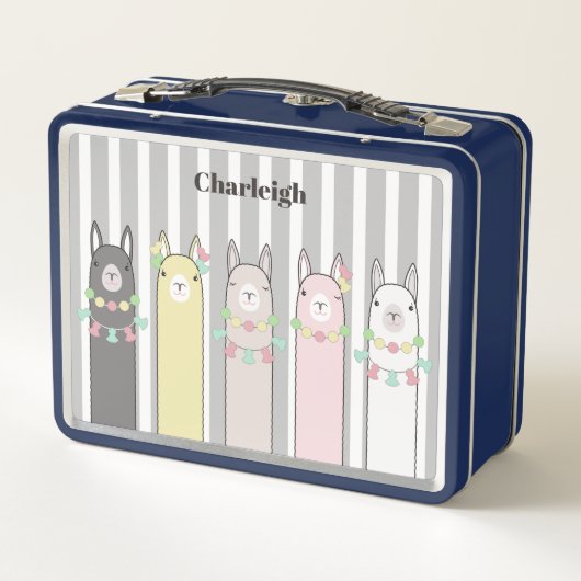 Cute Retro Colorful Llamas Custom (Achterkant)