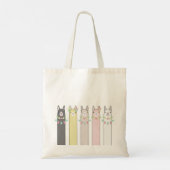 Cute Retro Colorful Llamas Tote Bag (Achterkant)