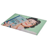 Cute retro  cook book snijplank (Hoek)
