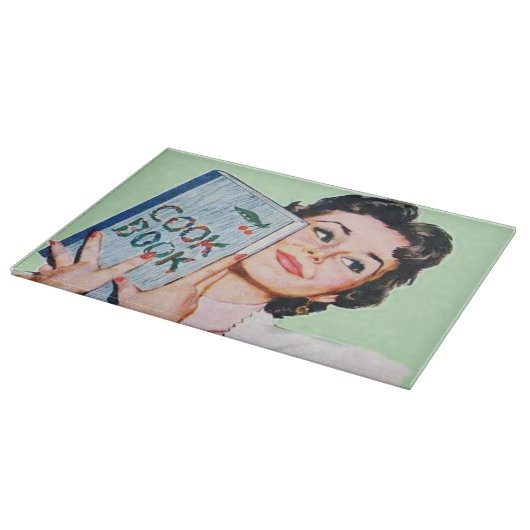 Cute retro  cook book snijplank (Hoek)