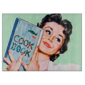 Cute retro  cook book snijplank (Voorkant)