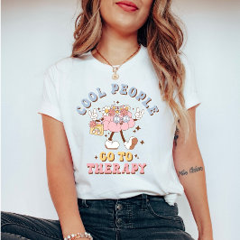 Cute Retro Cool People Go to Therapy  T-shirt
