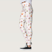 Cute Retro Cupcakes Sweet Dessert Cake Patroon Leggings (Links)