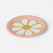 Cute Retro Daisy Flower Happy Birthday Papieren Bordje (Gekanteld)