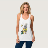 Cute Retro Deep Sea Diver and Fish - Monogrammed Tanktop (Volledige Voorkant)