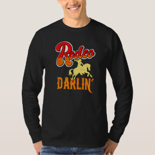 Cute Retro Distress Rodeo Darlin' Horse & Bull G T-shirt